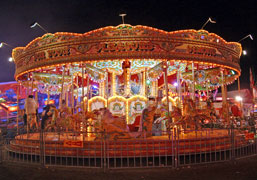 Photograph of a traditional Carousel at Leeds Valentines fair